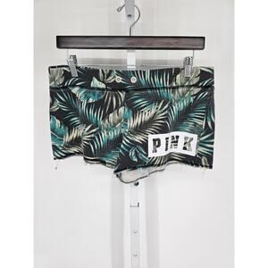 Vtg Y2K Pink by Victorias Secret Womens Sz S Shorts Sweatshorts Palm Print